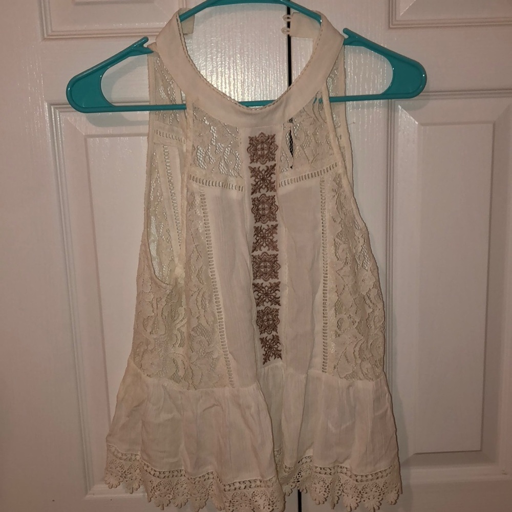 White Lace forever21 top